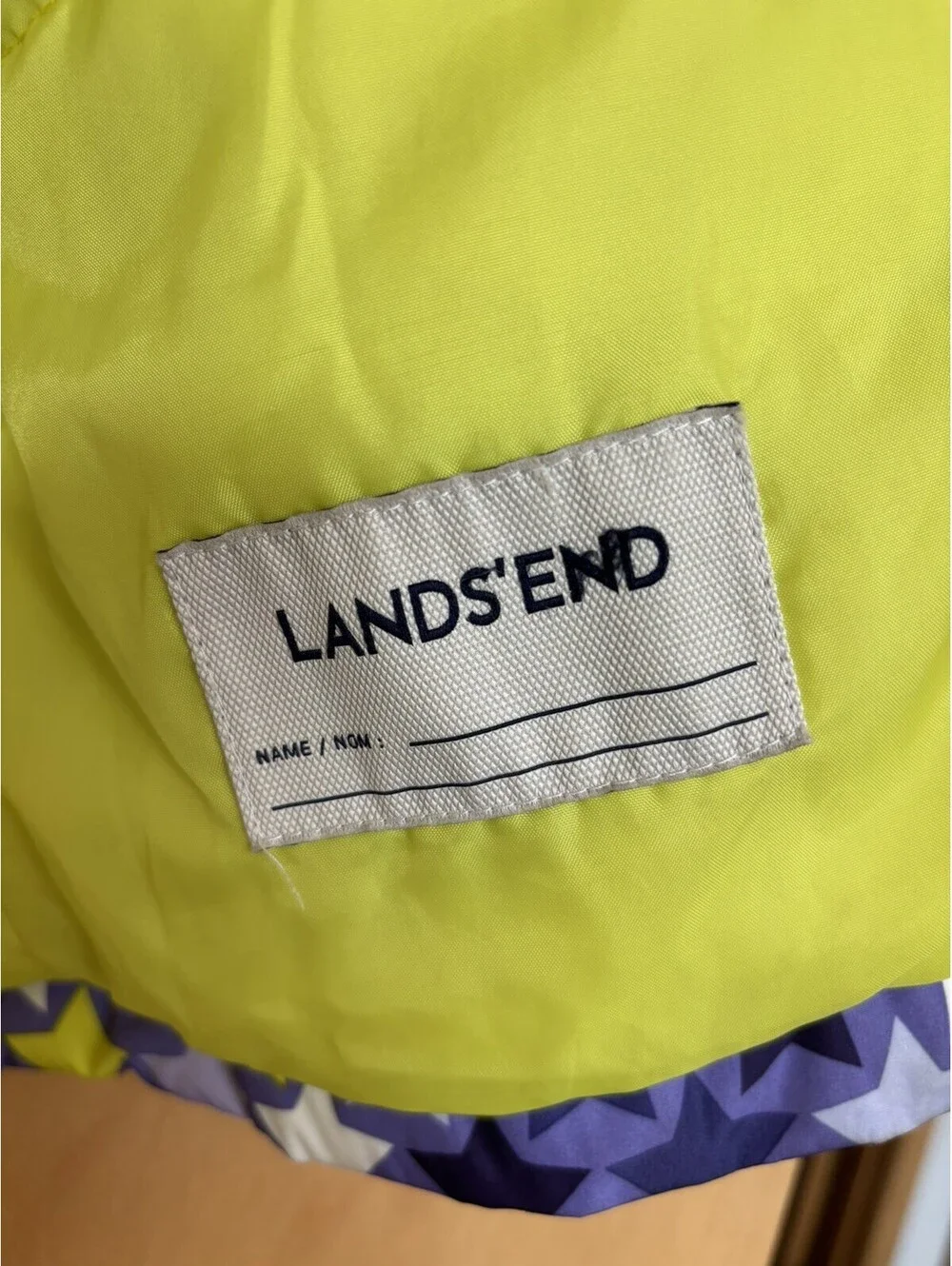 Lands End Hooded Winter Jacket/Coat Girls 7-8 S Purple